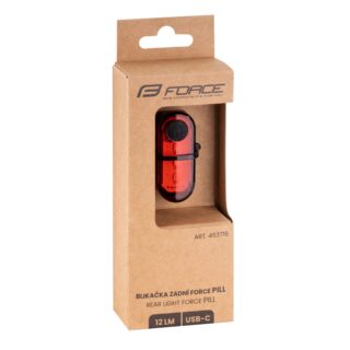 Zadnje svetlo FORCE PILL 12LM, 3 x LED, USB - Slika 2